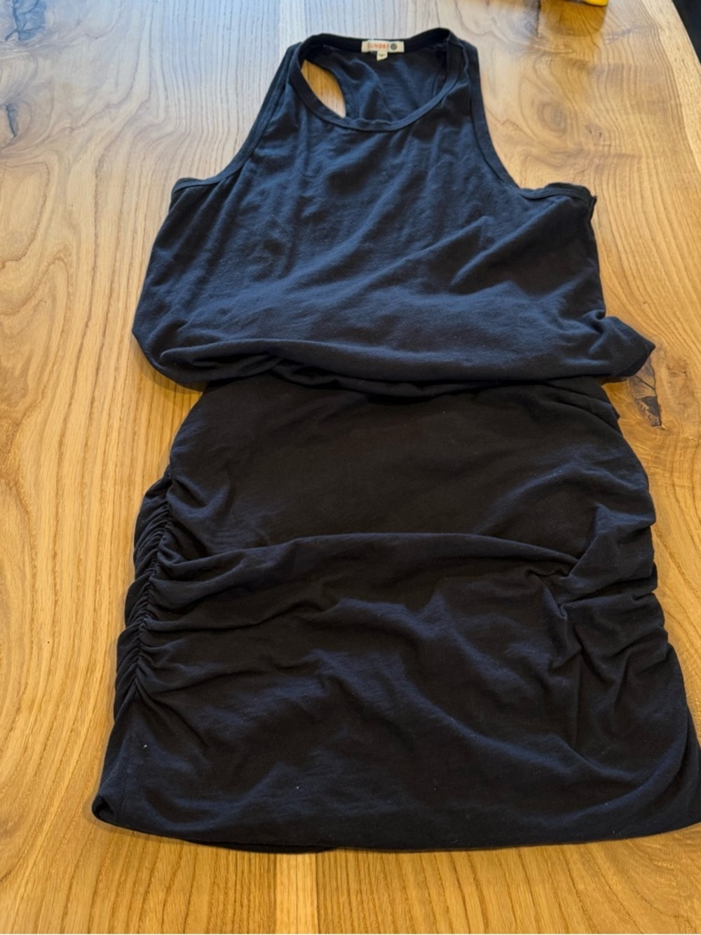 Sundry Black Ribbed Tank Top